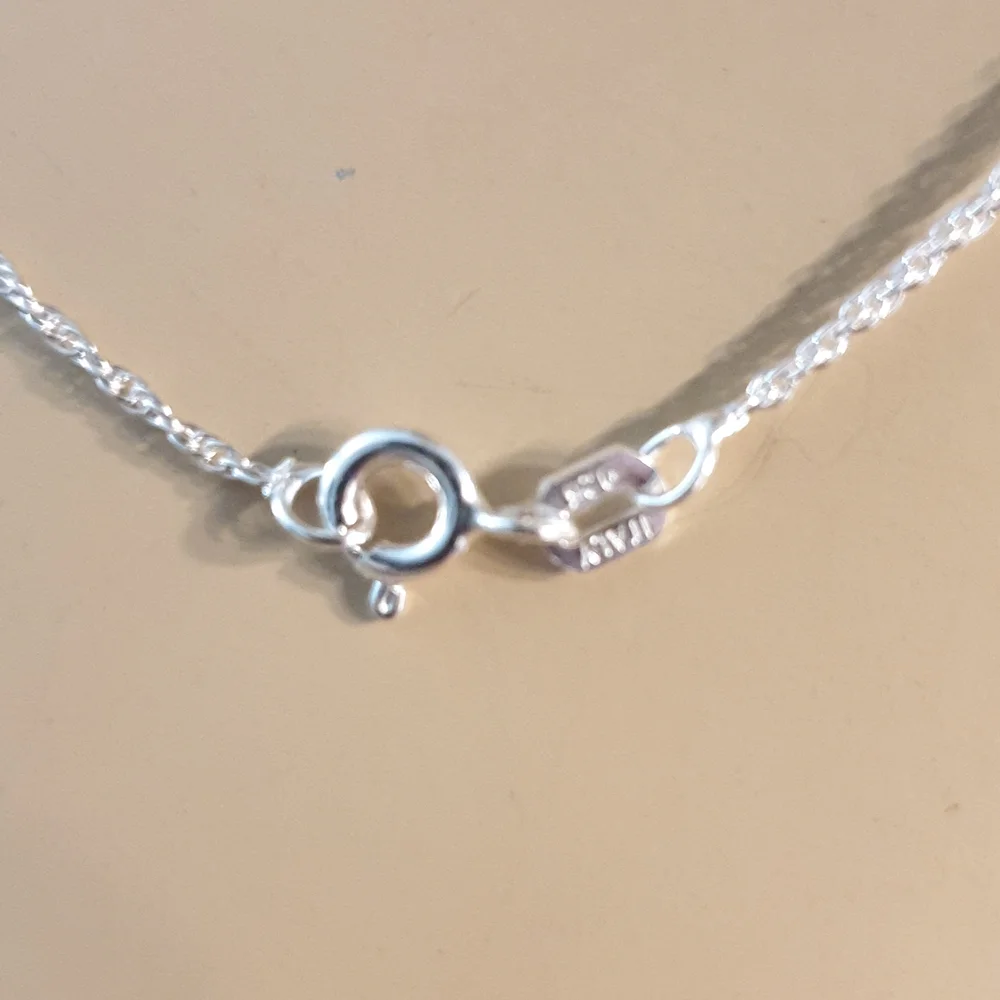 Italian 925 Silver Necklaces. 18" 45cm. New bag. - Picture 2 of 3